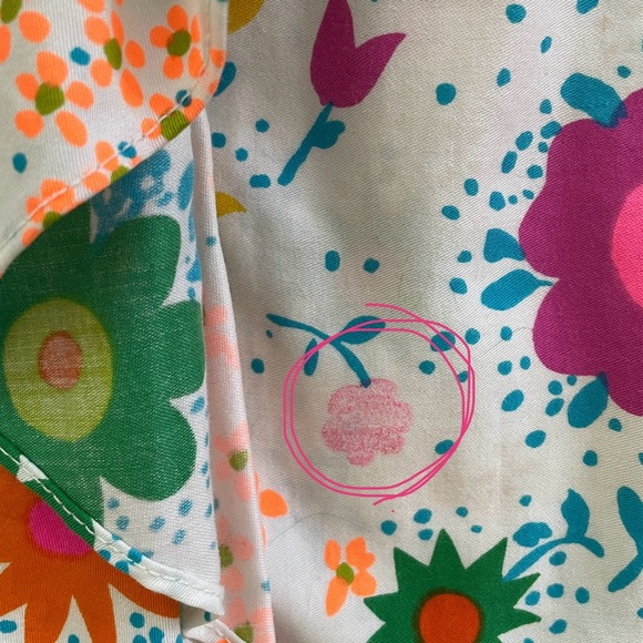 Vtg 60s-70s Bright Colorful Floral Psychedelic Hippie Dress - Sz XS-S. - Picture 14 of 14